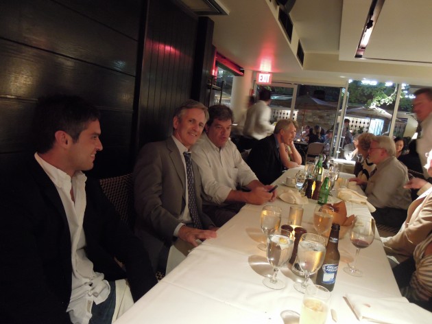 Dinner at Harvest with Jason Cerbone, Roger Dodd, Tommy Kirk, Reah Kirk. George Bianchi, Steve Oberman,