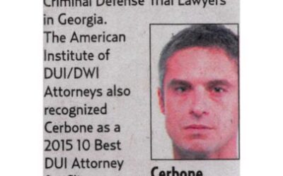 Jason Cerbone Awarded Ten Best Georgia DUI Attorneys