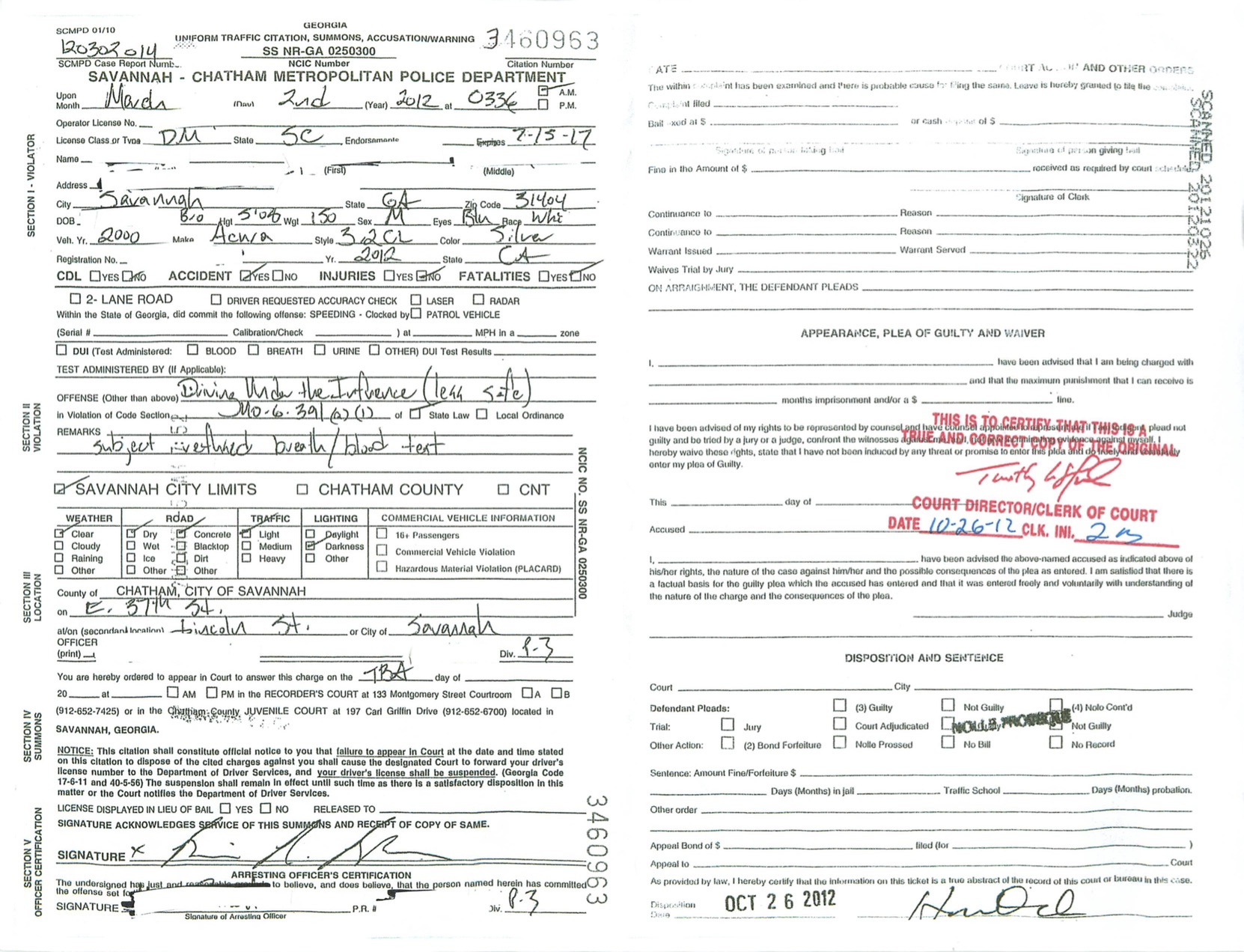 DUI dismissed for Marine