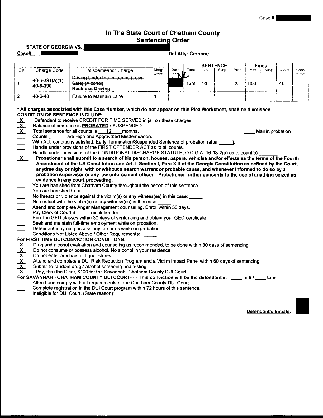 DUI drugs reduced for mother