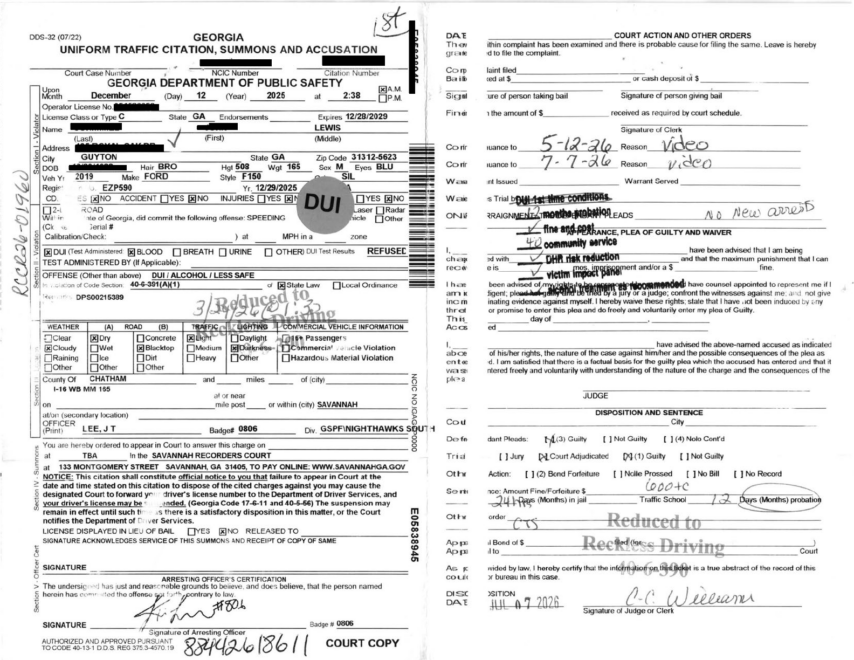 Cerbone gets client DUI Reduced to Reckless driving in Savannah Recorder's Court - Cerbone Law Cerbone gets client DUI Reduced to Reckless driving in Savannah Recorder's Court